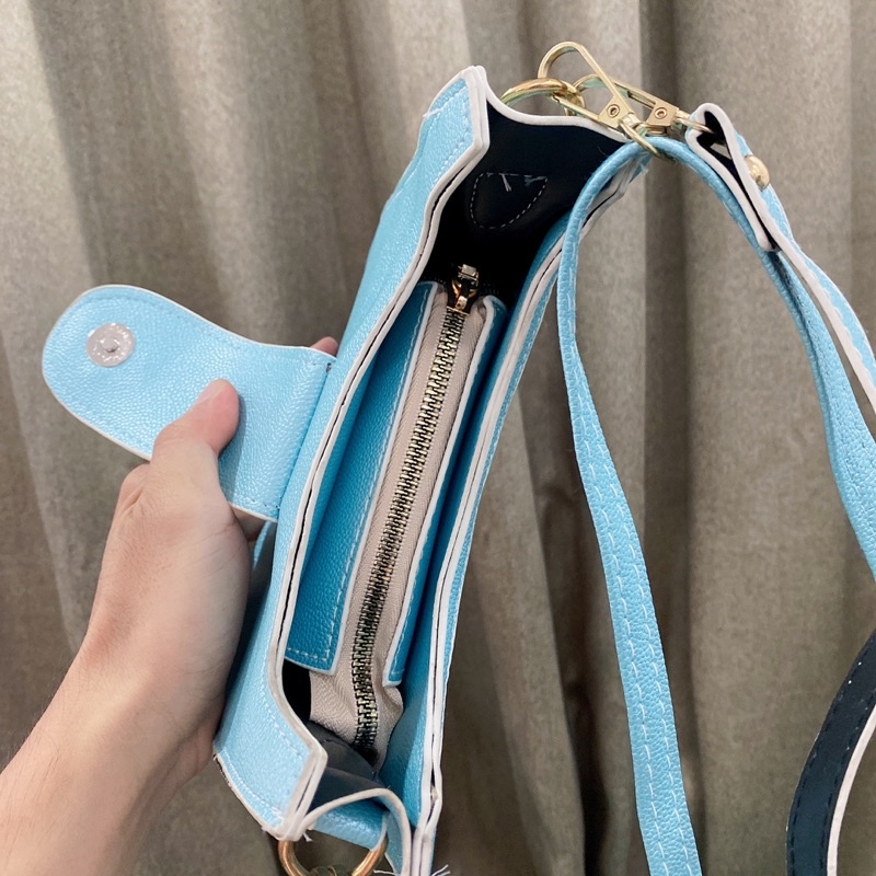 Túi đeo chéo kẻ sọc caro nữ kẹp nách đi chơi đẹp thời trang giá rẻ Hiếu Túi HT200