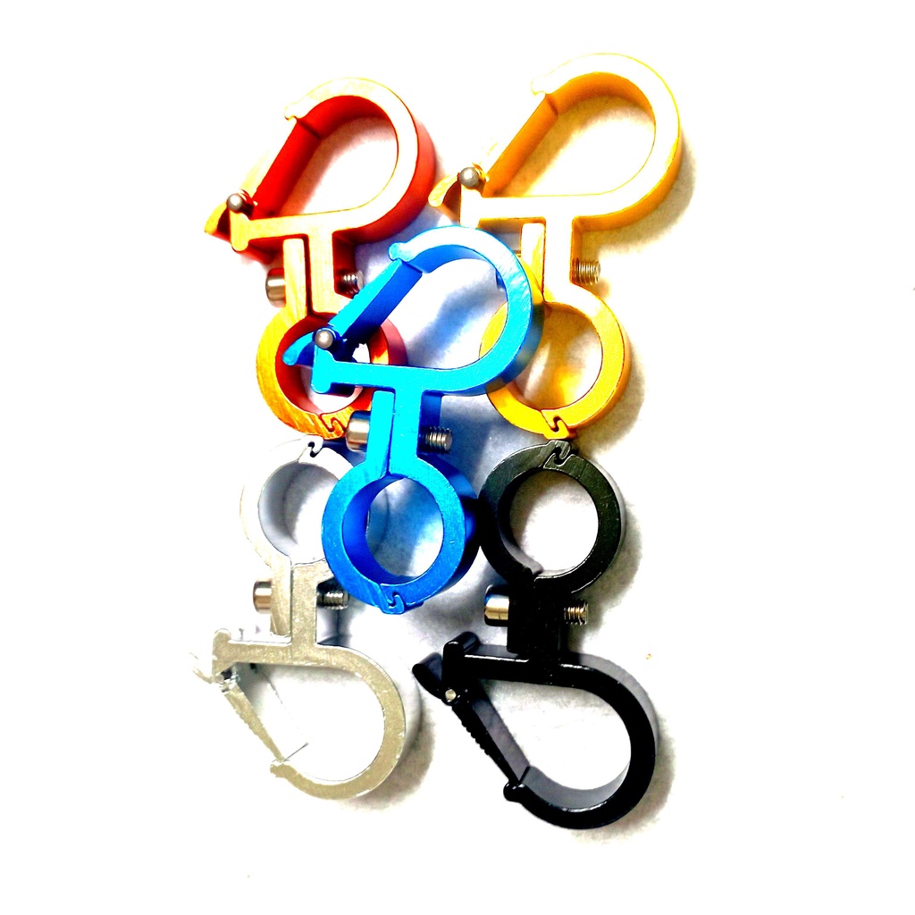 MÓC TREO NHÔM MÀU GẮN GHI ĐÔNG XE ĐẠP ,XE ĐIỆN , XE MÁY