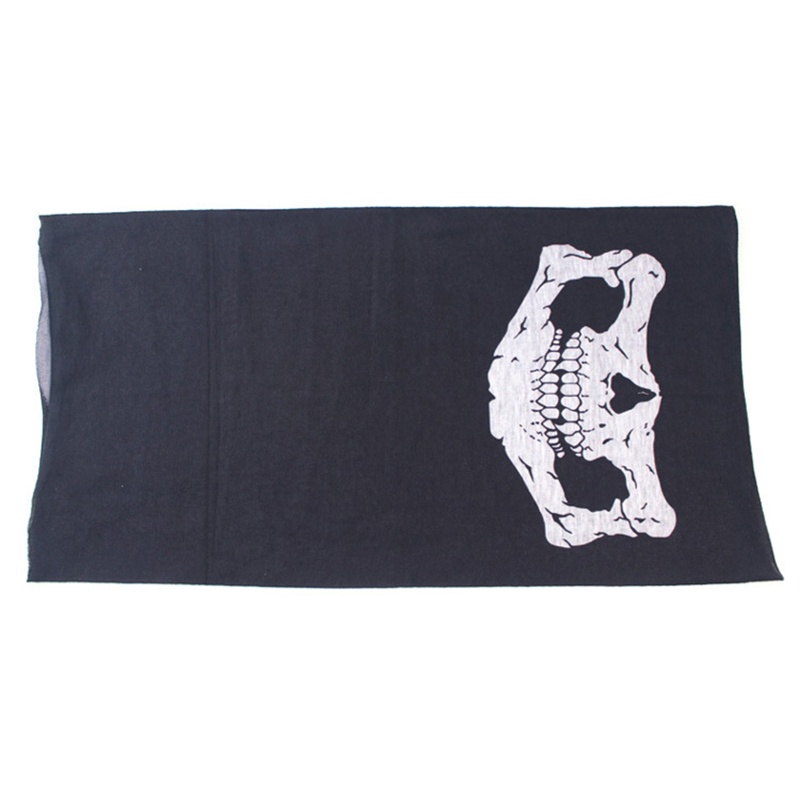 Khăn Trùm Đầu Hóa Trang Halloween Chống Bụi Chống Tia UV Hình Đầu Lâu