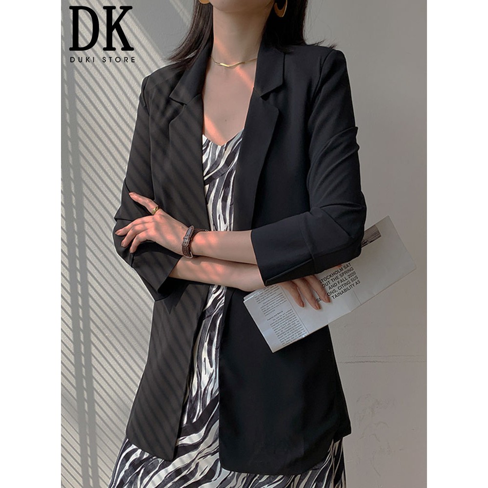 HOT 2023 | Áo khoác vest nữ blazer màu đen sang choảnh BLU0007 - DUKI STORE