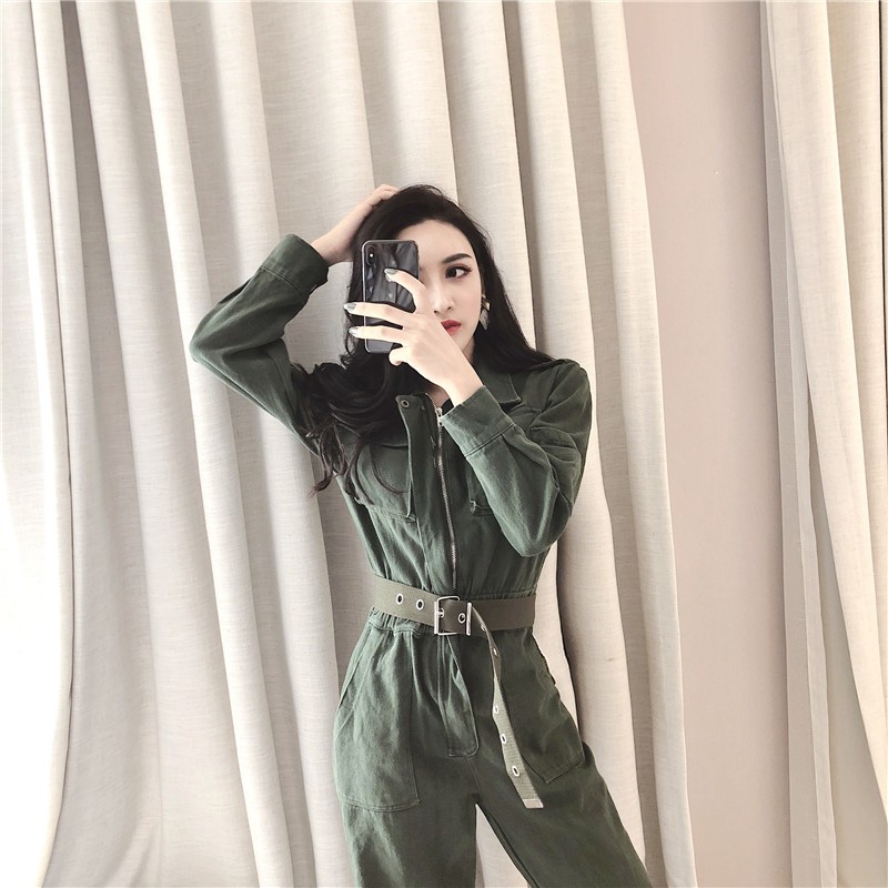 Jumpsuit Ống Rộng Thiết Kế Mỏng Quyến Rũ Thời Trang