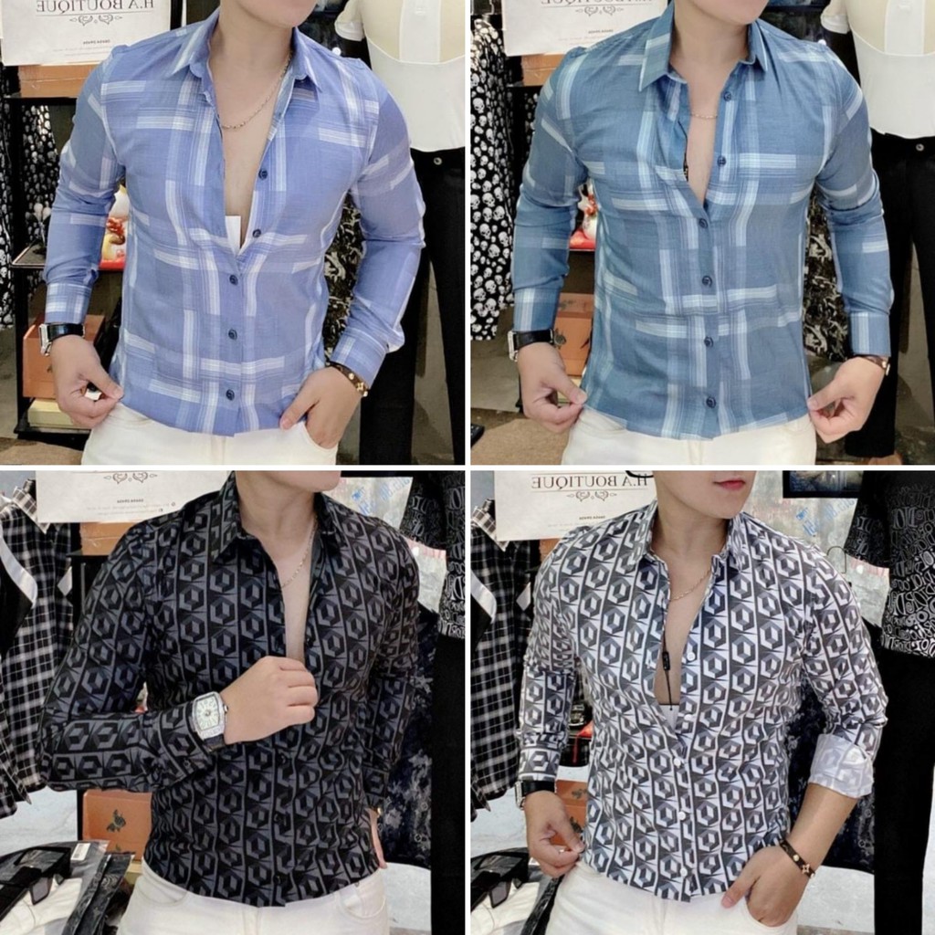 [SIÊU PHẨM]💥Áo sơ mi nam dài tay ❤️FREESHIP❤️ áo sơ mi kiểu hàn quốc họa tiết đẹp vải lụa thoáng mát | BigBuy360 - bigbuy360.vn