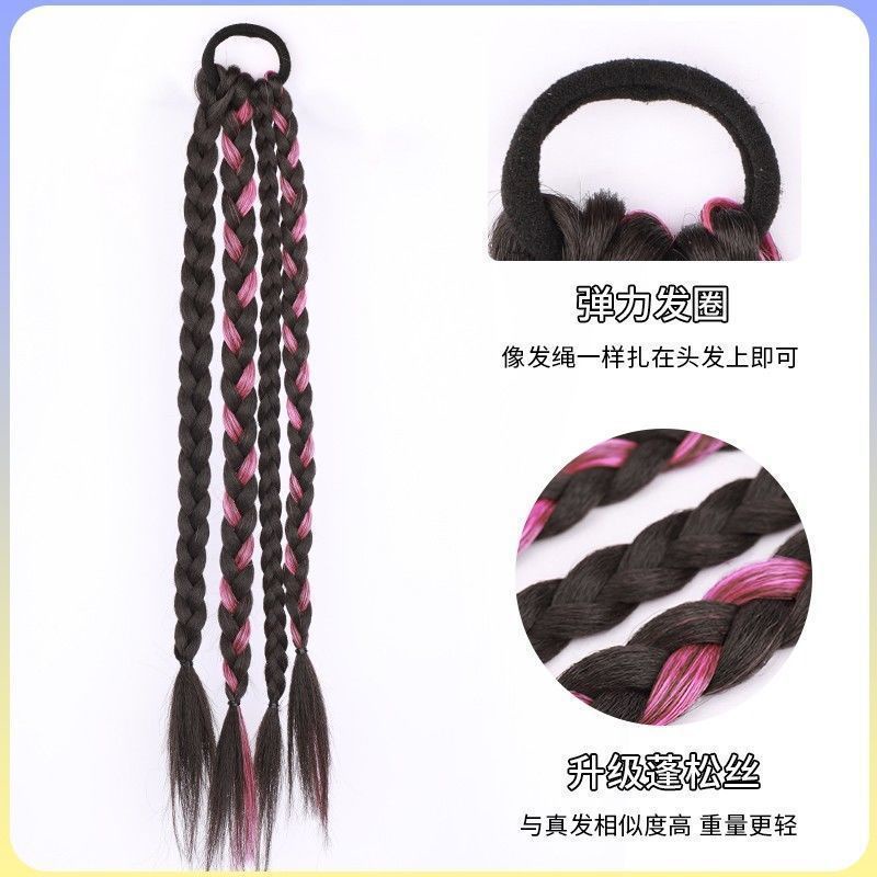 Dây Bện Tóc Giả Hai Đầu Bện Tự Nhiên
