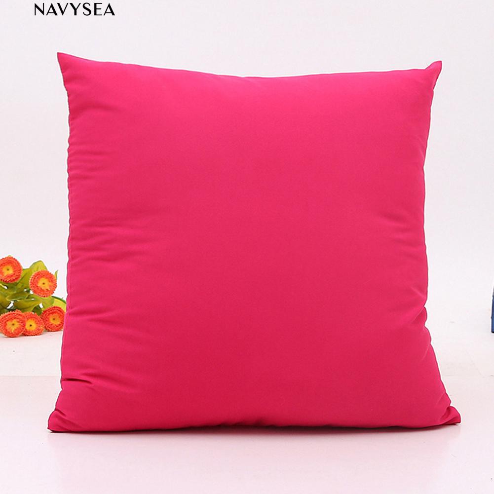NAVYSEA Home Room Sofa Bed Decor Solid Color Throw Pillow Case Square Cushion Cover