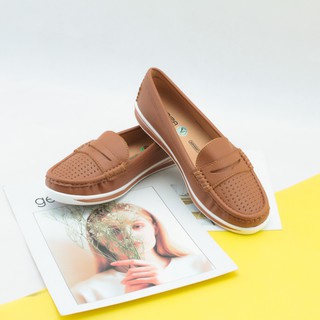 Giày bệt moca - Giày lười da bò thật cao cấp VNXK K498 ( Màu Nâu Bò )- thương hiệu Kaleea Việt Nam