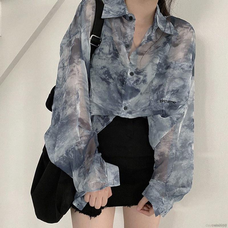 Áo Sơ Mi Nữ Tay Dài Dáng Rộng
