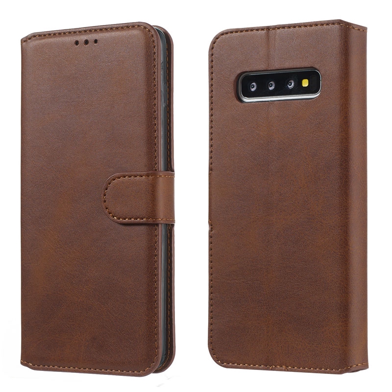 Bao da điện thoại nắp gập phong cách cổ điển tích hợp ví cho Samsung Galaxy S10 S10E S9 S8 S7 Plus Edge | BigBuy360 - bigbuy360.vn