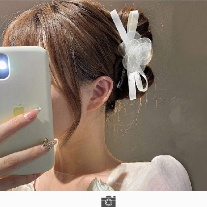 Kẹp tóc hình nơ đơn giản thanh lịch phong cách Hàn Quốc cho nữ