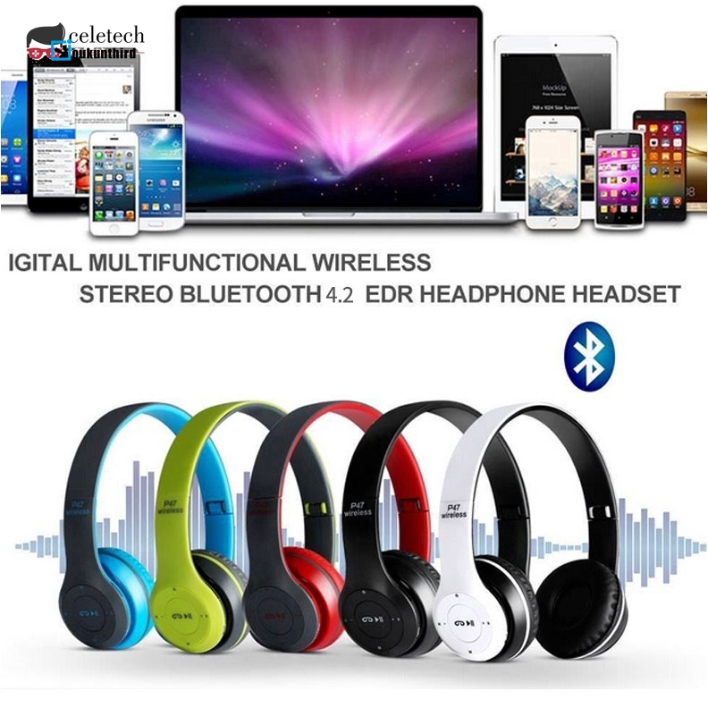 Tai nghe chụp tai không dây kết nối Bluetooth 5.0 P47 | BigBuy360 - bigbuy360.vn