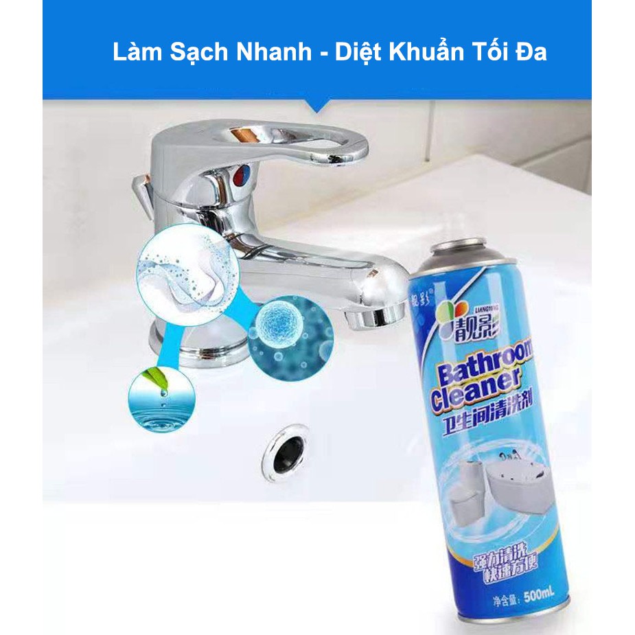 Xịt tẩy rửa vệ sinh nhà tắm bọt tuyết Bathroom Cleaner 500ML