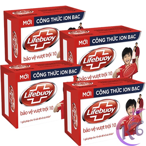 Combo 6 xà bông cục Lifebuoy 90g diệt khuẩn bảo vệ vượt trội 10  - xà phòng thanh