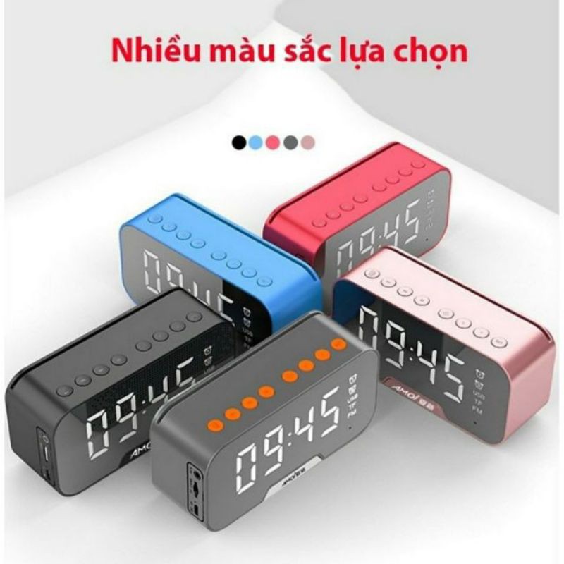 Loa bluetooth AMOI G5 | Nghe đài FM kiêm đồng hồ báo thức | Màn hình soi