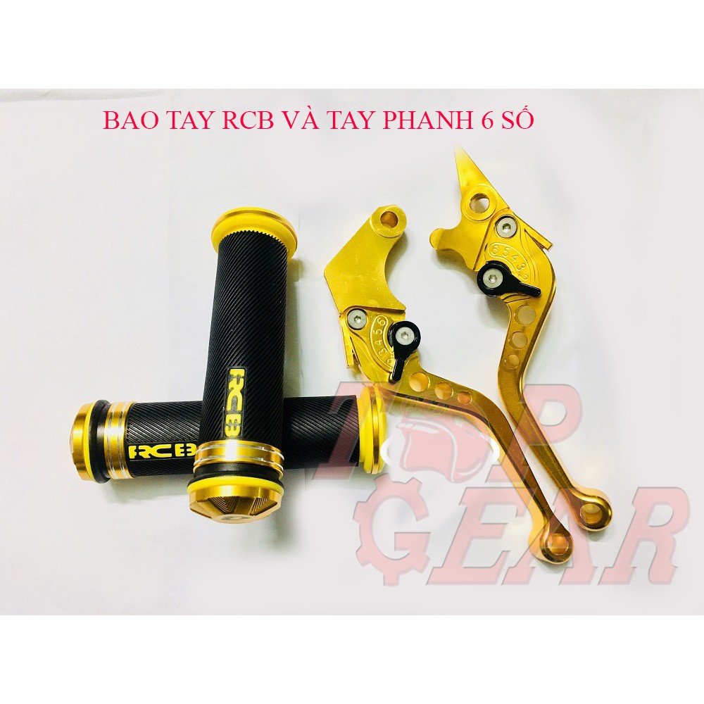 COMBO: Tay Thắng 6 số và Bao Tay Nắm RCB cho Exc, Wave, Winner, Phanh cơ, Phanh đĩa <TOPGEAR>