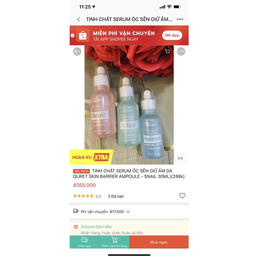 [DATE 04/23] Tinh chất dưỡng da cô đặc Quret Skin Barrier Ampoule các loại 30ml (Hàn Quốc)