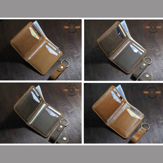 VÍ ĐỨNG DA BÒ THẬT, Ví nam da nam Vintage độc đáo, Bảo hành 5 năm chất da