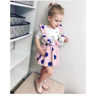 Váy yếm Zara thô mát, hoạ tiết chấm bi siêu cute.