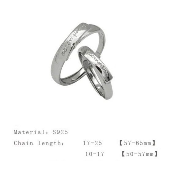 [Freesize] Nhẫn Đôi Nam/ Nữ Bạc 925 Cao Cấp ERASHOP 077970 - Accompany Khắc Tinh Tế, Đơn Giản, Sang Trọng, Rẻ Đẹp