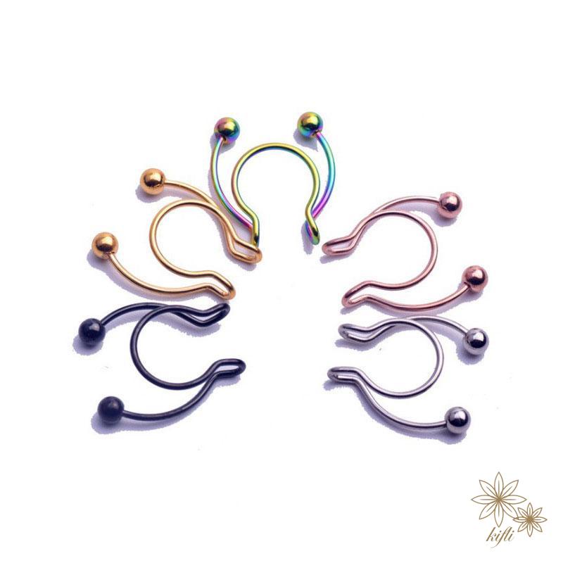 🌸Khuyên Xỏ Mũi Hình Móng Ngựa Giả Không Cần Xỏ Lỗ