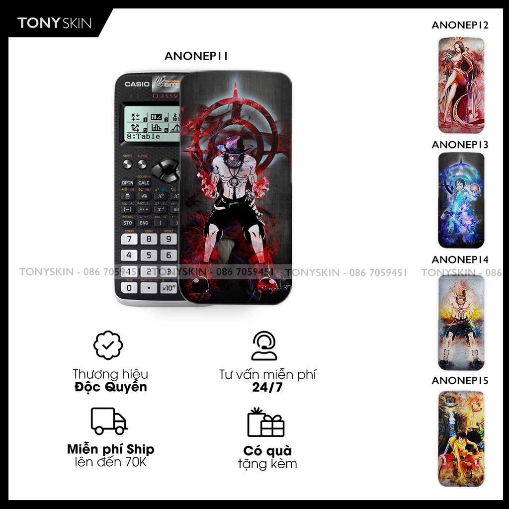 Skin dán máy tính CASIO In Hình Anime One Piece Bộ 3 (Casio 570 / Casio 570-2nd/ Casio 580 /Vinacal..) anonepb3