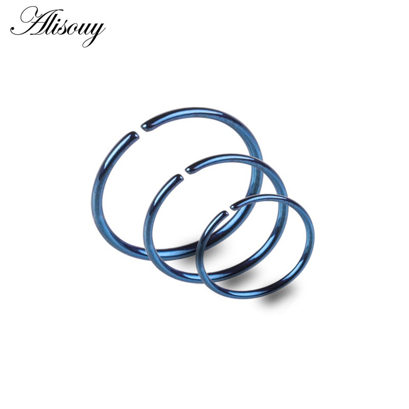 1 Khuyên Mũi Bằng Thép Không Gỉ Mạ Vàng Thời Trang alisouy 20g