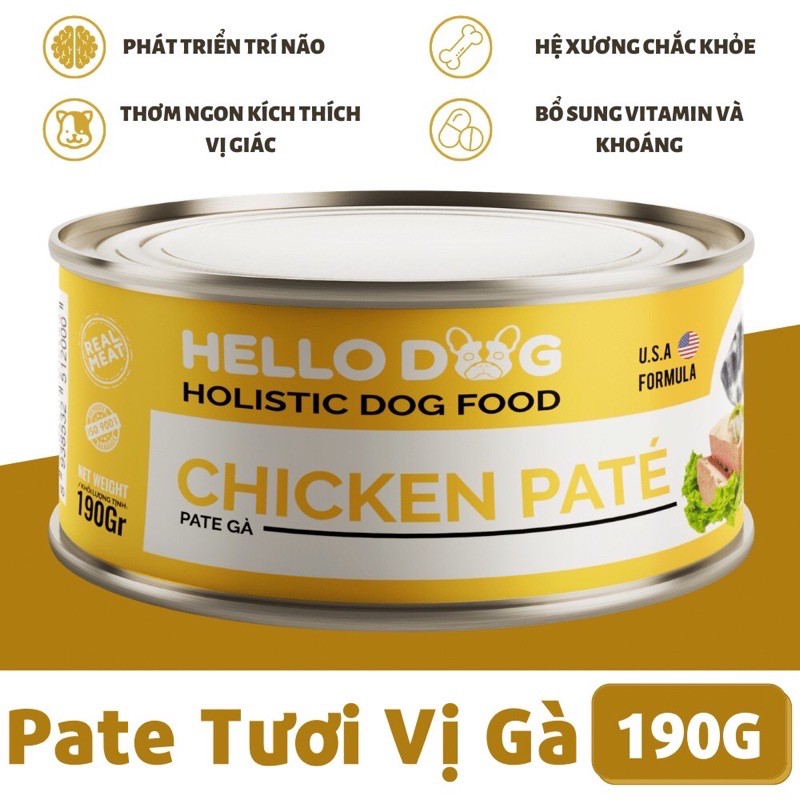 PATE LON HELLO DOG CHO CHÓ VỊ GÀ