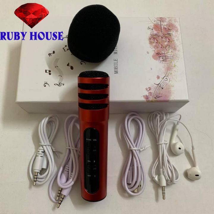 [Freeship] [ LOẠI 1] Micro livertream C7, micro hát karaoke trên điện thoại