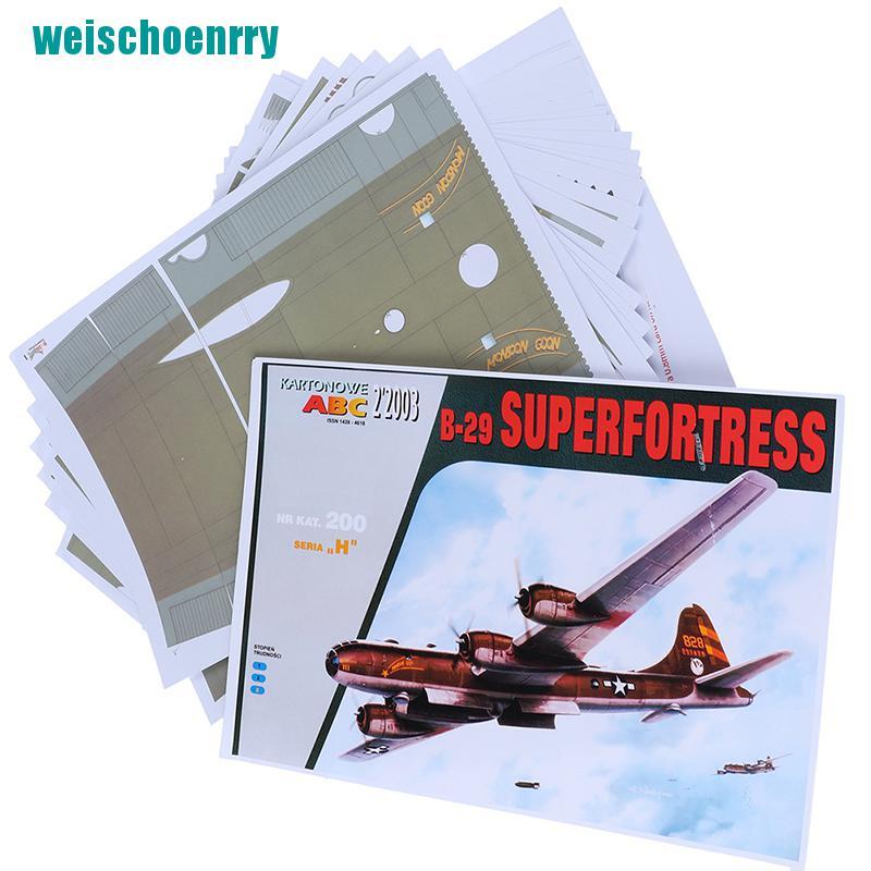 Rér●Mô Hình Máy Bay Ném Bom B-29 3D Bằng Giấy Tỉ Lệ 1: 47