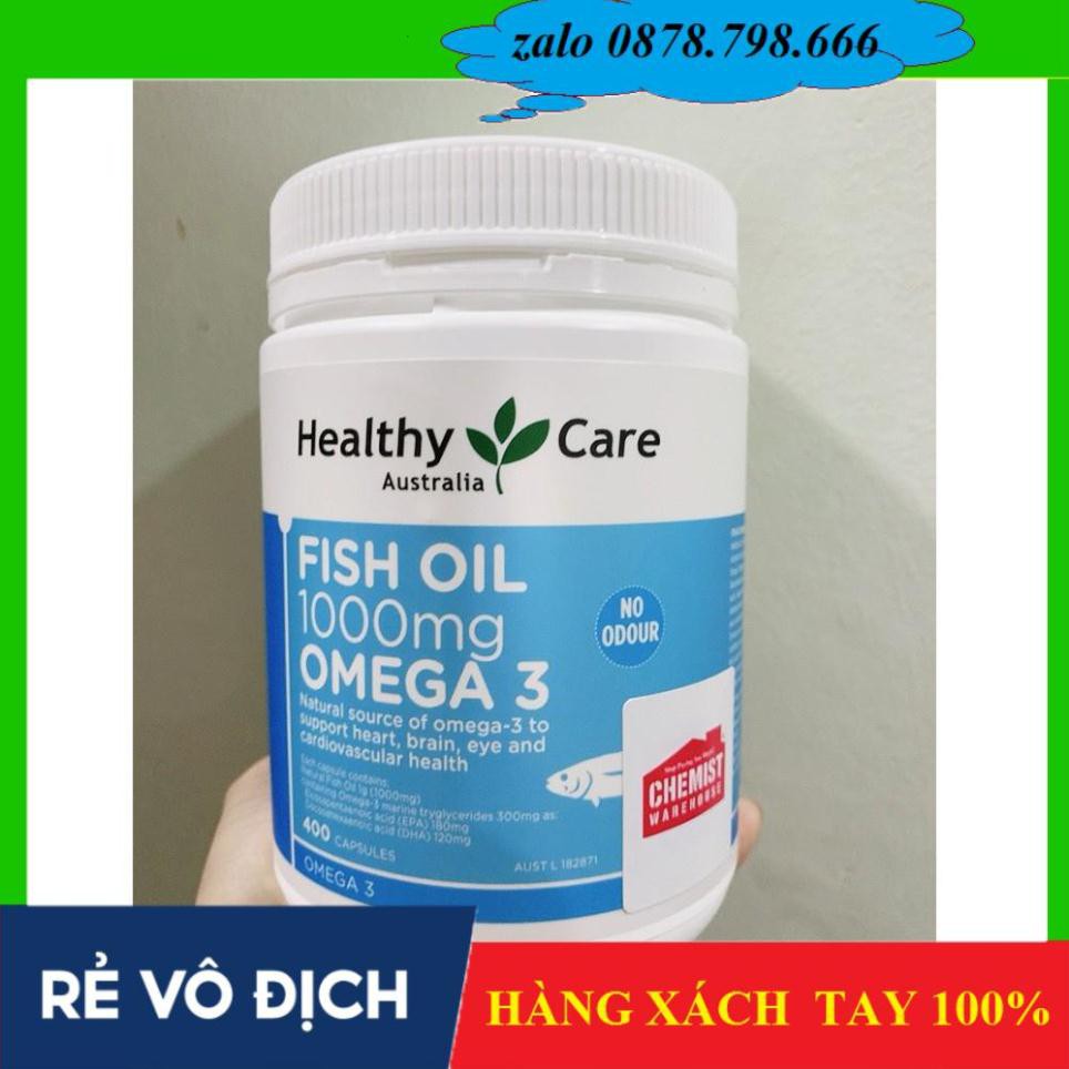 [ XÁCH TAY ÚC ]  Dầu cá Omega 3 Fish Oil 1000mg, 400 viên