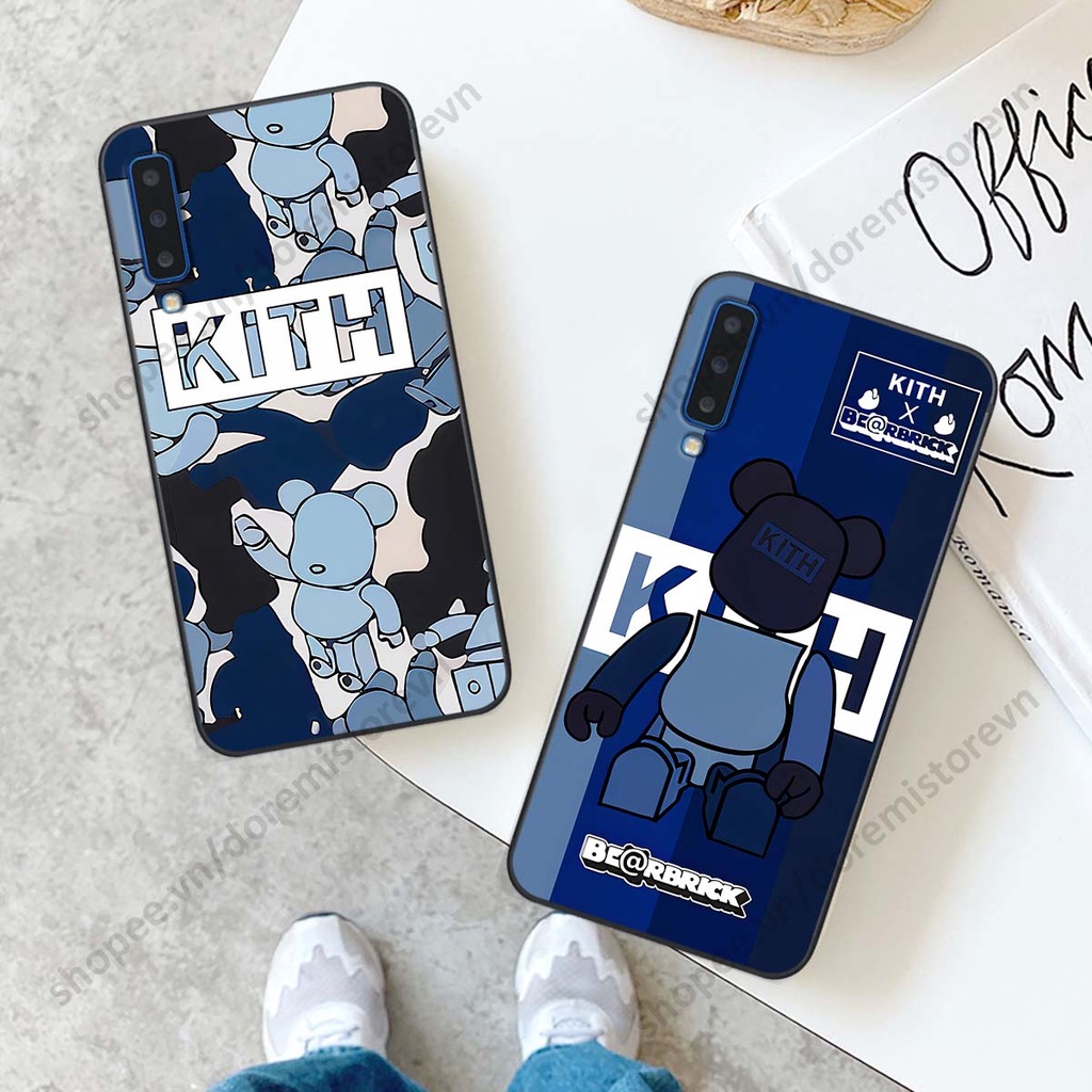 Ốp lưng Samsung A7 2018 / A9 2018 hình kaws, kith, bear brick nổi 3D phong cách độc đáo