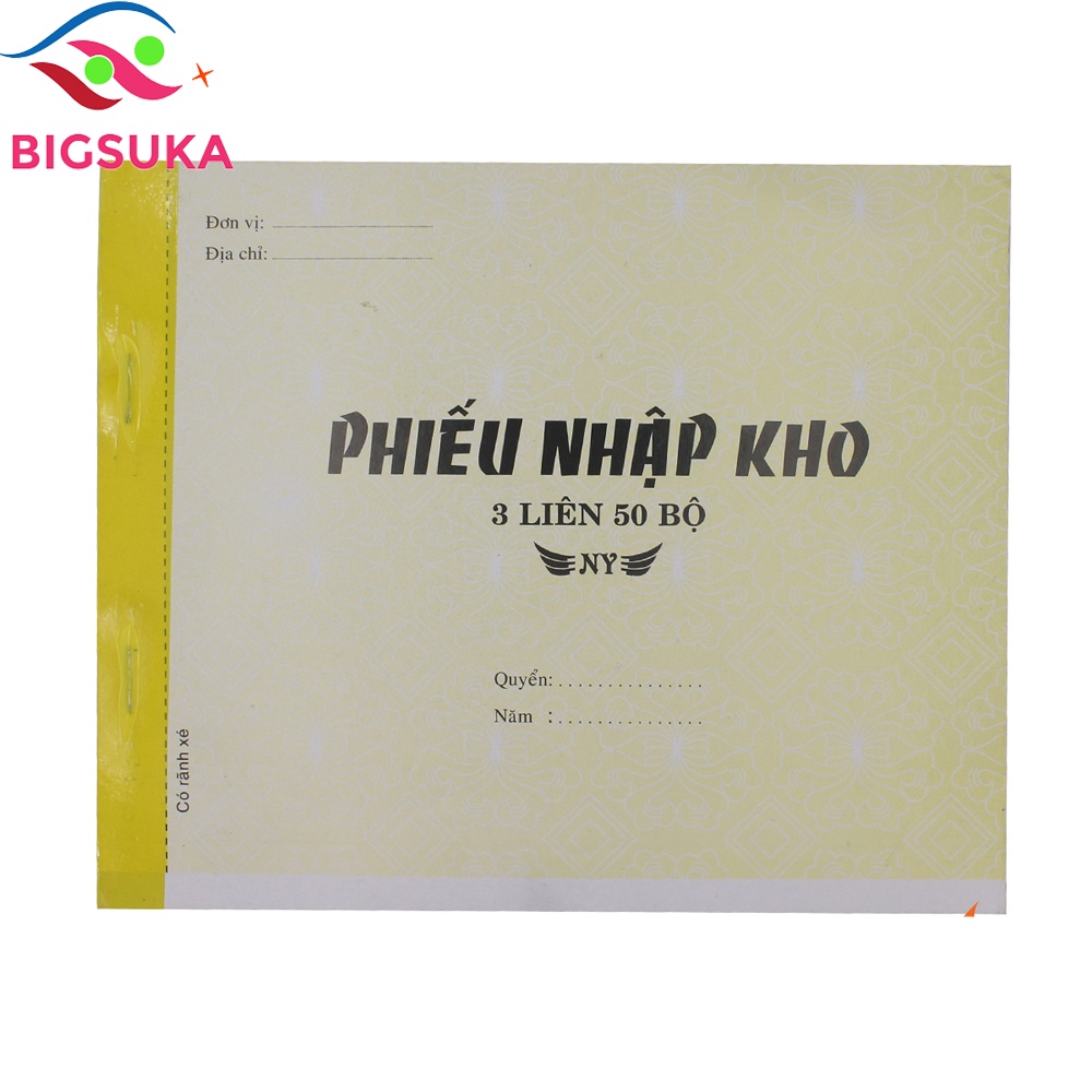 Phiếu xuất nhập kho A4 3 liên 25x20mm, Xấp 150 tờ BIGSUKA