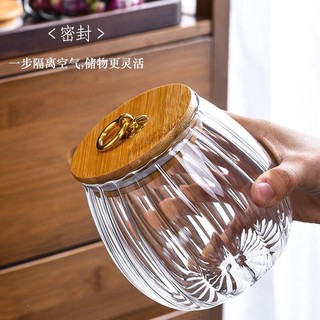 Hũ thủy tinh đựng trà nắp gỗ