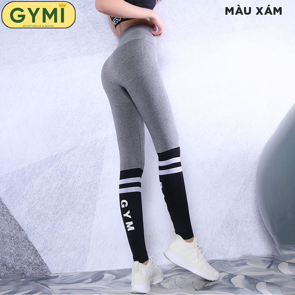 Quần tâp gym yoga nữ Babes Gym QD09 dáng legging dài thể thao lưng cao nâng mông chân phối màu