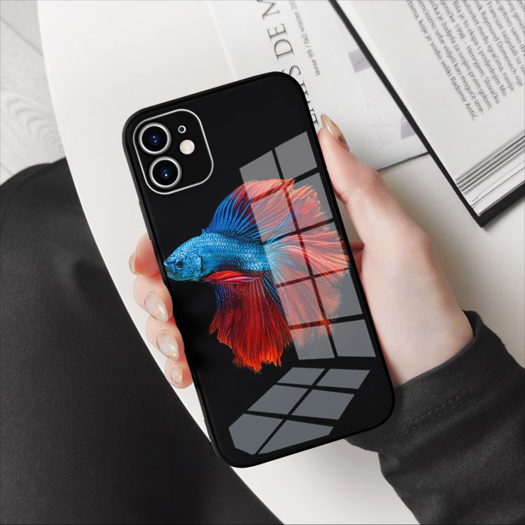 Ốp kính cường lực hình Cá Nice Fish Bắt Mắt cho dòng Iphone từ 5 đến 12 OK-BET20210052