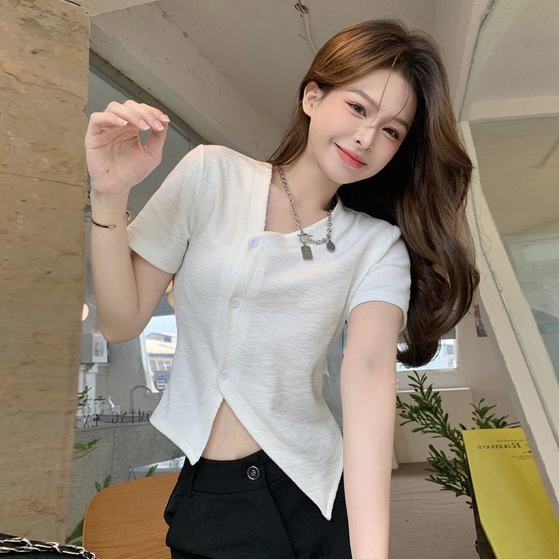 COZOK Áo Thun Ngắn Tay Thời Trang Cá Tính Dễ Phối Đồ