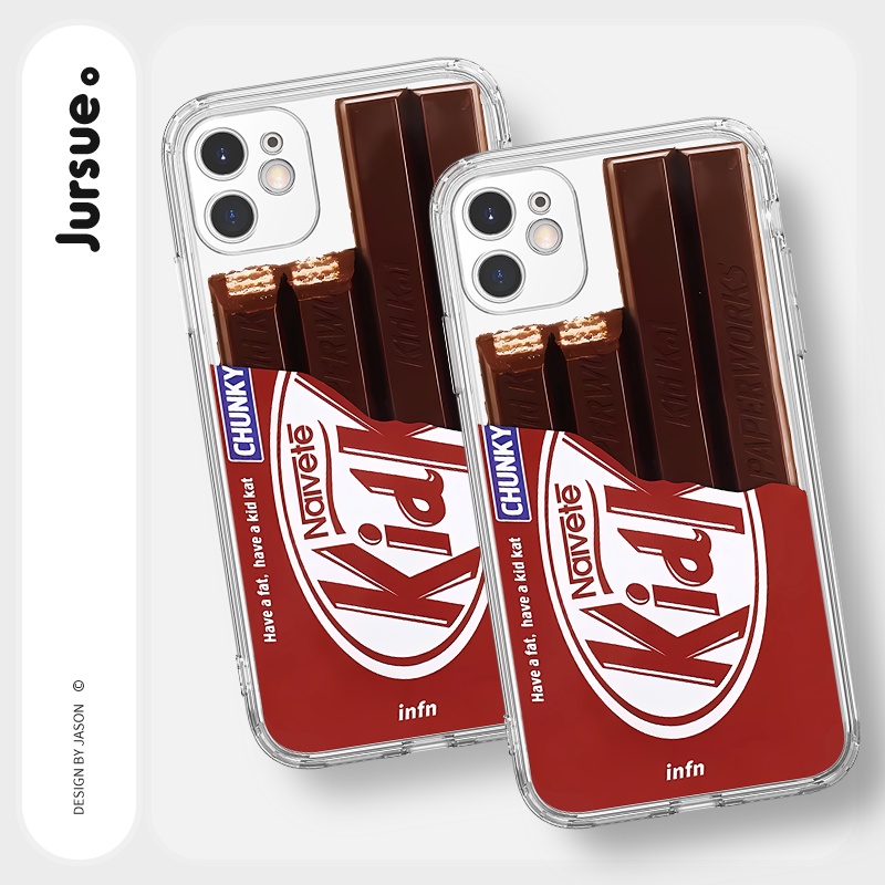 Ốp lưng JURSUE mềm viền vuông chống sốc hình độc lạ Cho iPhone 14 13 12 11 Pro Max SE 2020 X XR XS ip 8 7 Y2387