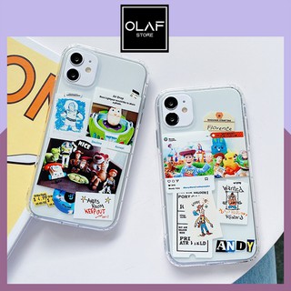 Ốp iPhone trong suốt in hình Toy Story dễ thương chủ đề hoạt hình dành cho 7 plus/Se/8/8 plus/X/Xs/Xs Max/11/11 Pro Max