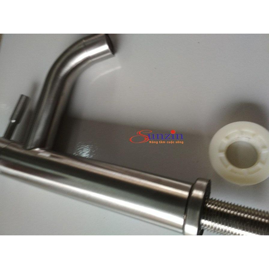 Vòi lavabo lạnh Sunzin, chất liệu inox 304, tặng 1 dây dẫn nước