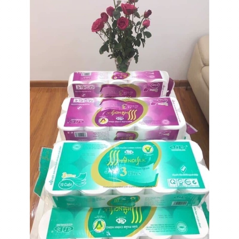 GIẤY VỆ SINH HÀ NỘI 3 LỚP 1 BỊCH 1,6KG -GIẤY VỆ SINH CAO CẤP