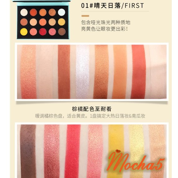 Bảng phấn mắt HOLD LIVE Color School Chocochoke 15 màu lì nhũ cực xinh