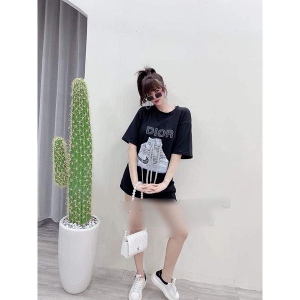 Áo dây giày thật áo đôi áo phông rộng form giấu quần áo cặp nam nữ chính hãng GUCCI CHANEL DIOR