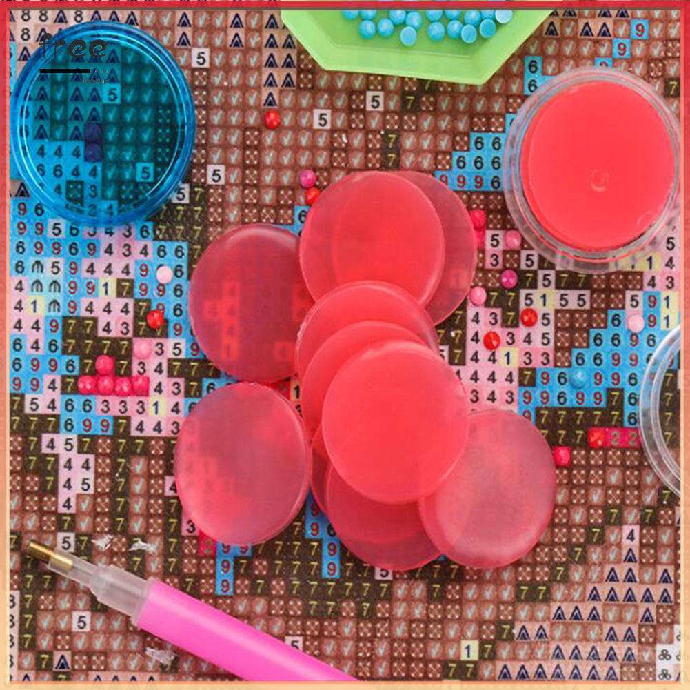 Hộp đất sét keo dính hỗ trợ bút khoan làm tranh đính đá DIY