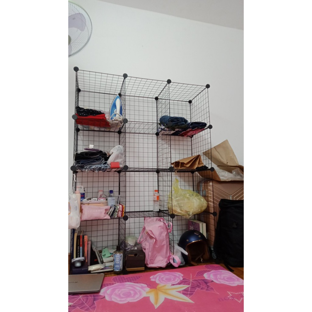 Tủ Ghép Tấm Lưới Đa Năng, Tấm Lưới Ghép Tủ Decor Trang Trí Đang Năng