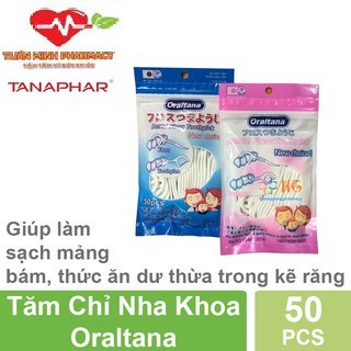 Tăm chỉ nha khoa Oraltana- giúp làm sạch răng, miệng (Gói 50 PCS)