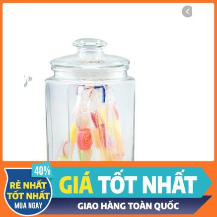 Hũ Thủy Tinh Lục Giác nắp Thủy tinh ( 1.5lit - 2.0lít -3.0 Lít)