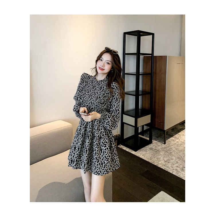 Đầm Hoa Tay Dài Thời Trang Dành Cho Nữ