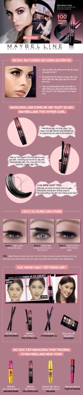 Mascara Maybelline Làm Dài Và Cong Mi | BigBuy360 - bigbuy360.vn