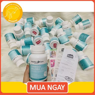 Có tem chemist- viên uống bổ não ginkgo biloba healthy care úc