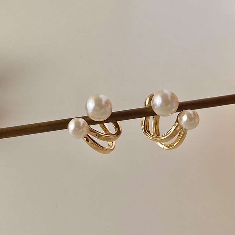 1 Cặp Bông Tai Nữ Đính Ngọc Trai Thời Trang Pháp Thanh Lịch Sang Trọng Dành Cho Nữ