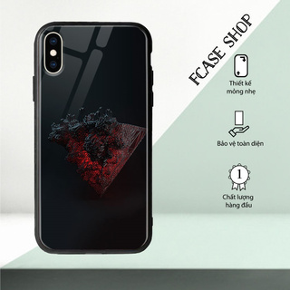 Ốp Kính Iphone 7 Plus Hình Nền Đen FCASE Cho Iphone 11/12/Pro/X/Xs Max/6/7/8 Plus