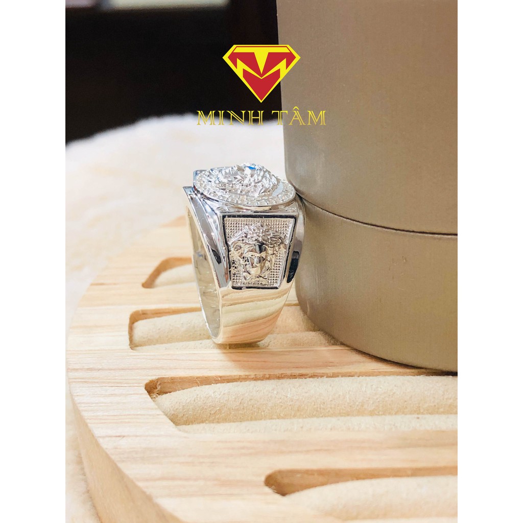 Nhẫn bạc nam Versac bạc Ý 950 nhập khẩu cao cấp NNY005-Minh Tâm Jewelry